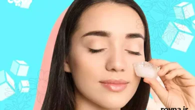 استفاده از یخ برای صورت برای کاهش پف و جوان‌سازی پوست