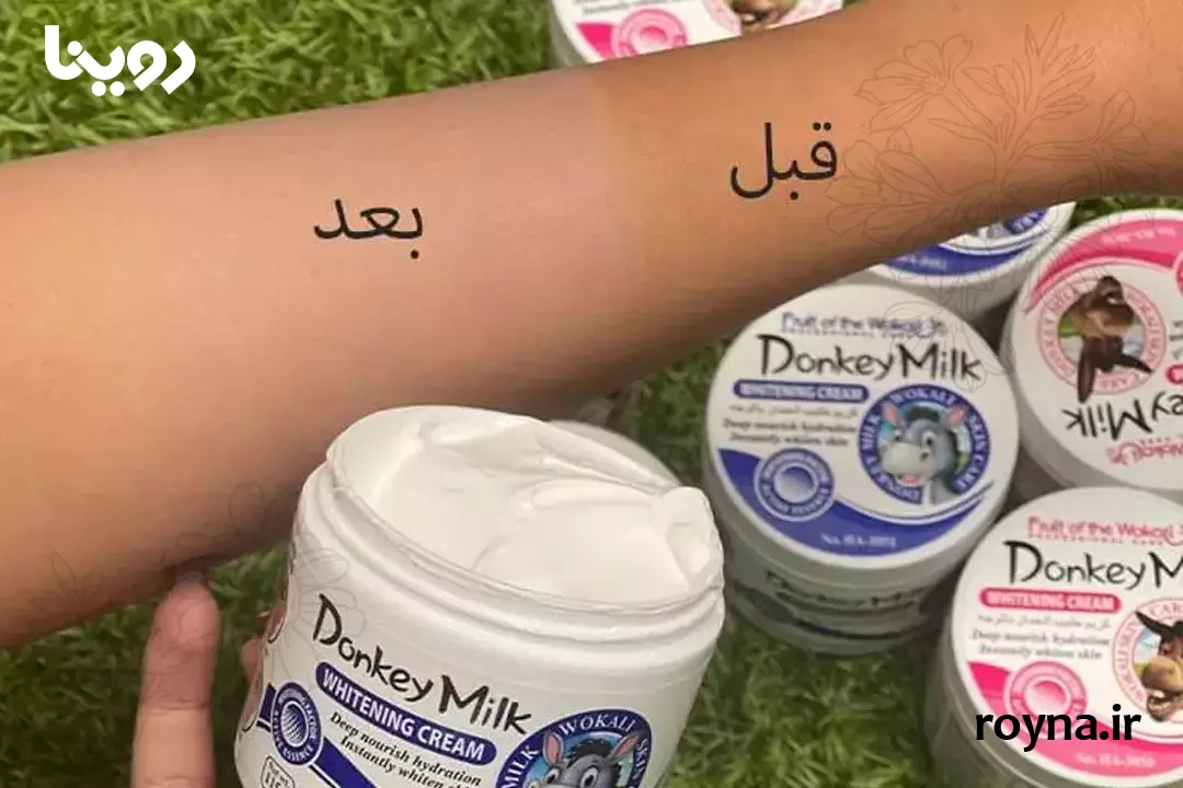 تست سفید کنندگی کرم شیر خر برای دست 