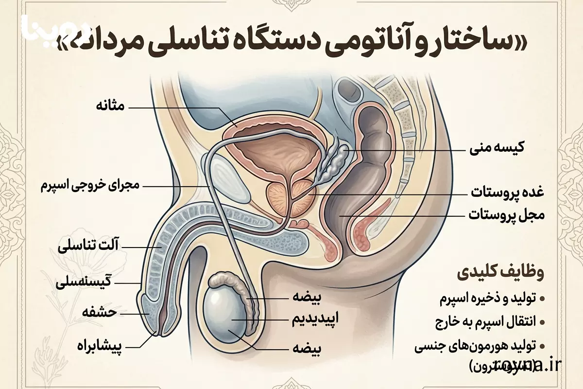 آلت تناسلی مردانه و هر آنچه که باید بدانید! 4 آناتومی دستگاه تناسلی مردانه با ذکر تصویر و راهنما