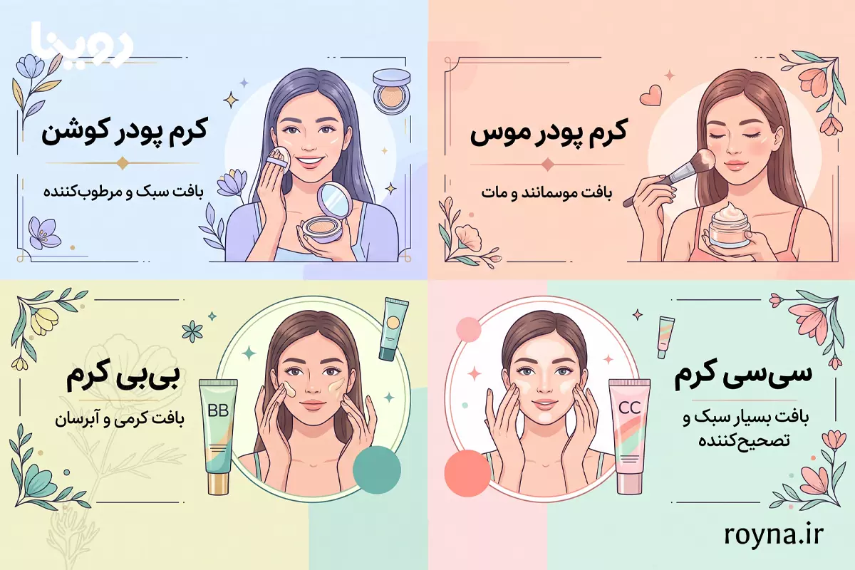 معرفی انواع کرم پودر + مقایسه 10 مدل پرطرفدار 3 انواع مختلف کرم پودر برای همه سنین