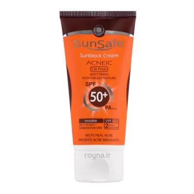 تصویر اصلی کرم ضد آفتاب فاقد چربی سان سیف +SPF50 مناسب پوست چرب