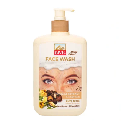 ژل شستشوی صورت مورینگا بی ام اس مناسب پوست چرب حجم 500 میلی لیتر