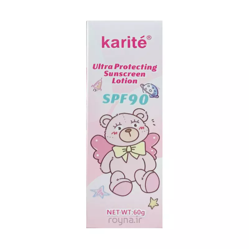 کرم ضد آفتاب کاریته مدل خرسی SPF90 بژ روشن 60 گرمی