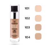 رنگبندی کرم پودر شیشه ای گابرینی مدل HD MATTE
