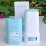 جعبه و استوانه ضد آفتاب استیکی استلین SPF50 حاوی هیالورونیک اسید و سرامید