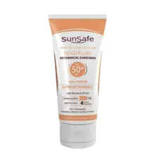 فلوئید ضد آفتاب رنگی سان سیف با +SPF50 فاقد جاذب های شیمیایی مناسب پوست حساس
